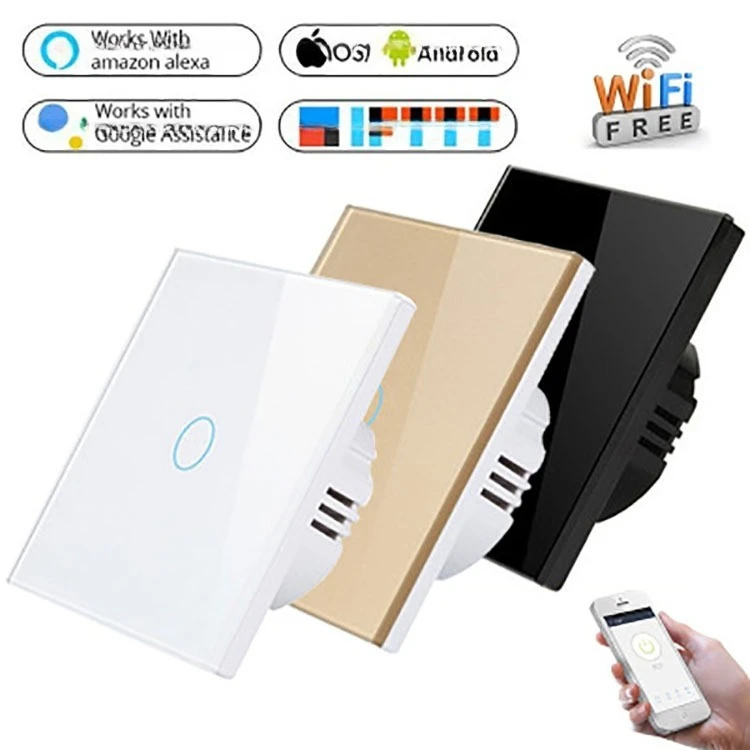 

Сенсорный переключатель Поддержка европейских и британских стандартов Smart Life/graffiti Smart WiFi Пульт дистанционного управления WIFI + RF433