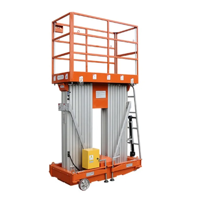 

Single Column 8m Small Mobile Hydraulic Aerial Work Maintenance Workbench Lifting Platform Aluminum Alloy