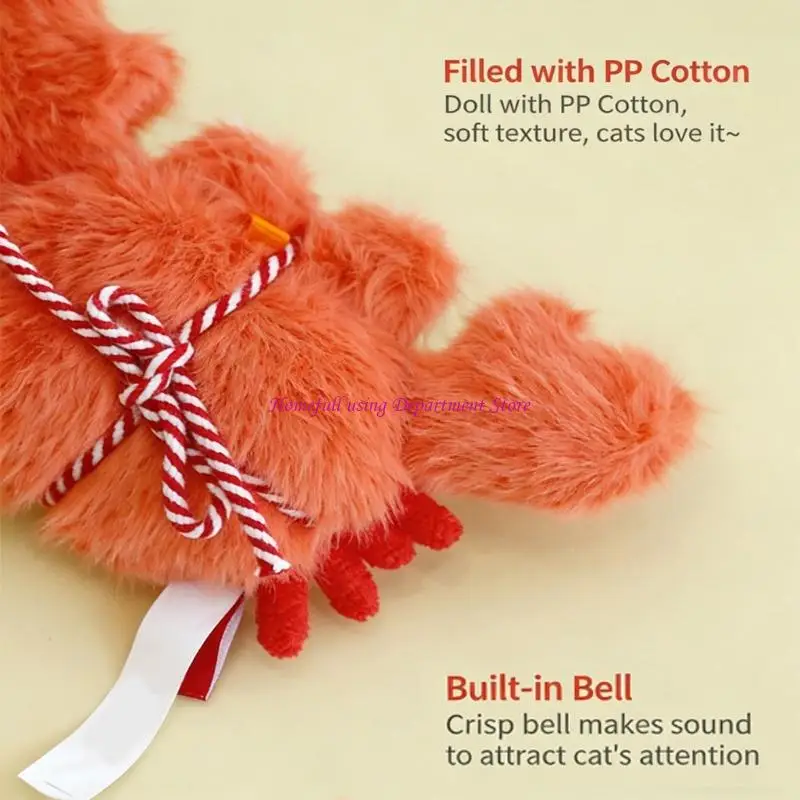  Crabs/Lobster Design Cats Chew Toy with Catmint Jingling Bells For Indoor Exercise