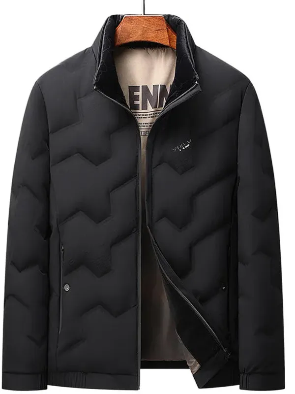 

Men's Winter ort down Jaet Dad Clothes Casual Stand Collar Thi White Du down Top Faionable Outerwear for Middle-Age...