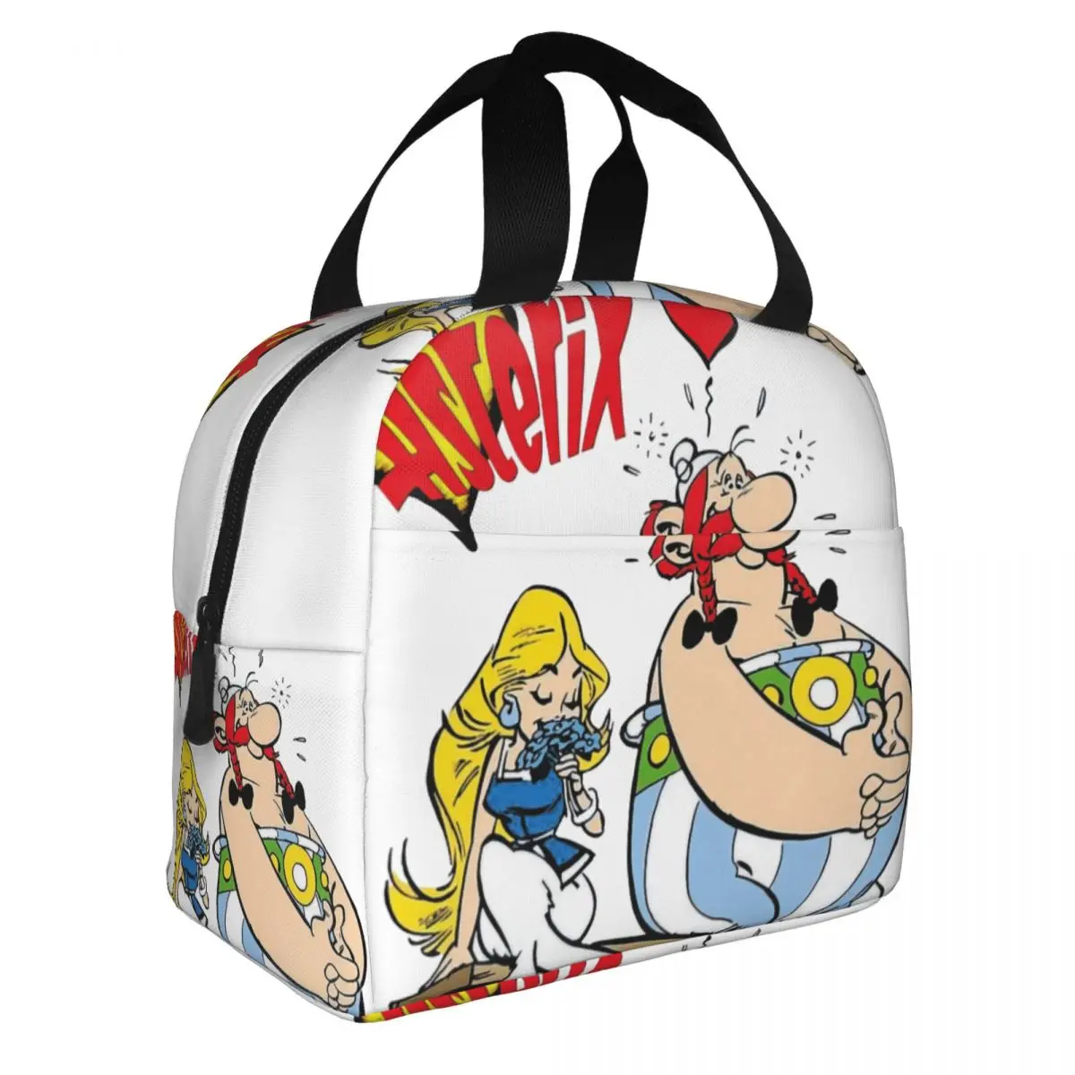 

Asterix Obelix Lunch Bento Bags Portable Aluminum Foil thickened Thermal Cloth Lunch Bag for Women Men Boy