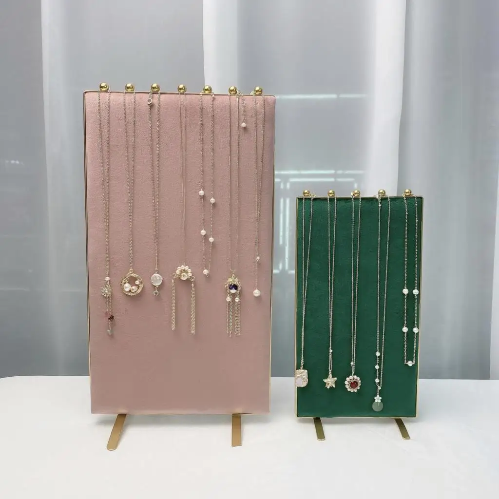 The new square screen AB two sides flannelette available jewelry display props store studio display shelves