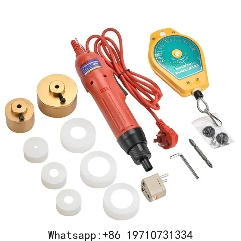 Bottle Capping Machine Handheld Electric Screwing Sealing Bottles Packaging Equipment Lid Capping Range 10-50mm Round Capper Cap