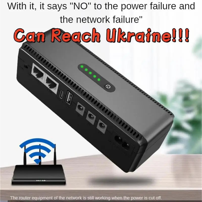 

Mini UPS Для Роутерів 8800/10400MAH 1080P Uninterruptible Power Supply Battery Backup WIFI Power Adapter Inverter Router Power