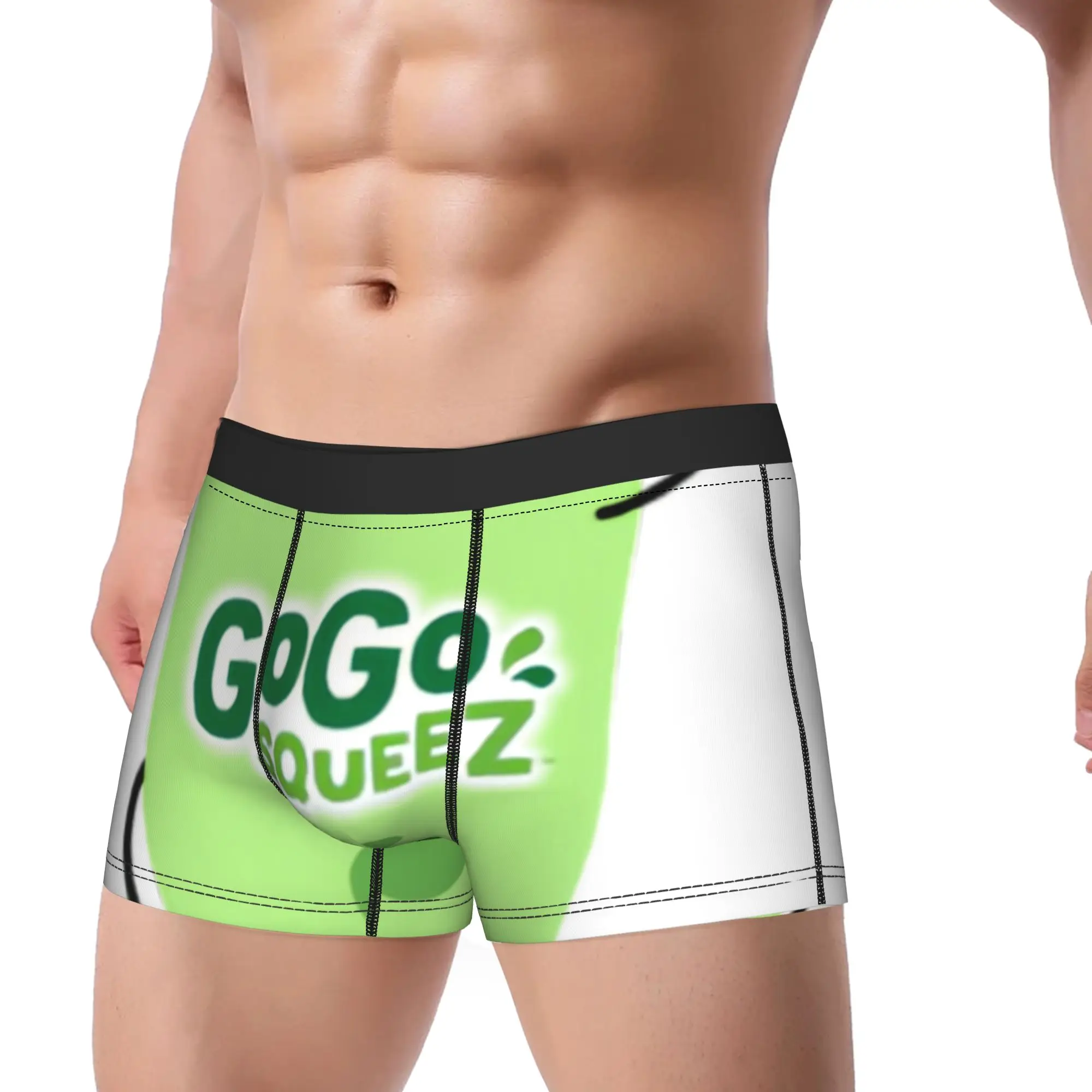 gGoGo Squeez Green Character  gGoGo squeeZ Underpants Homme Panties Men's Underwear Print Shorts Boxer Briefs
