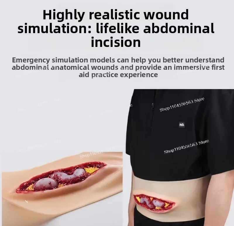 Abdominal Wound Suture Training Model with Skin & Soft Tissue Module, Realistic Surgical Simulation for Suturing Practice