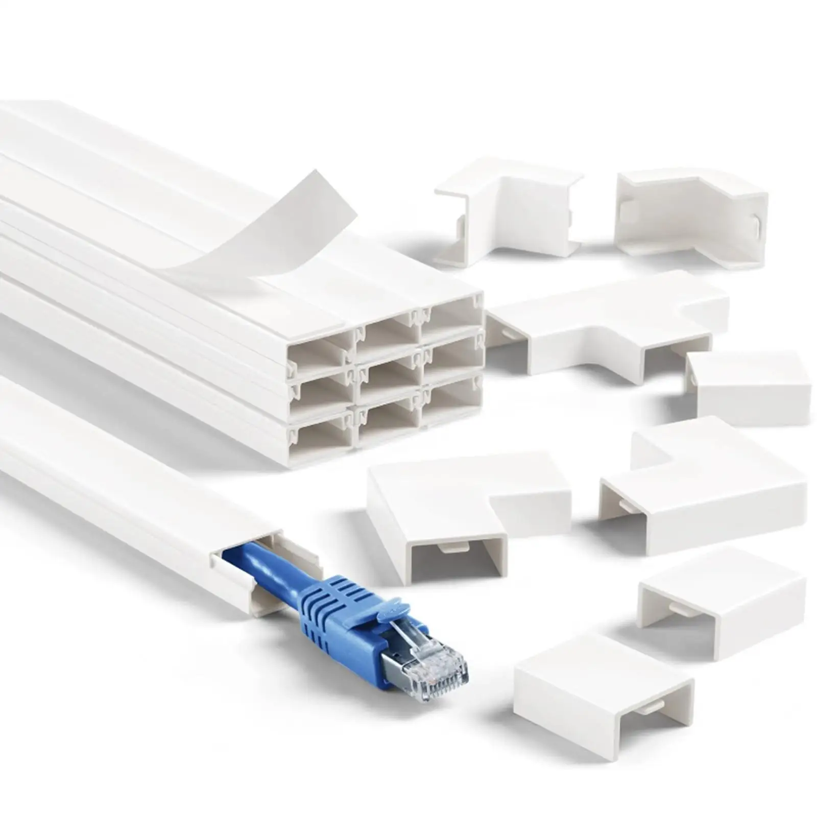 Wire Cord Cover Raceway Multipurpose Cable Raceway Kit for Cable Management