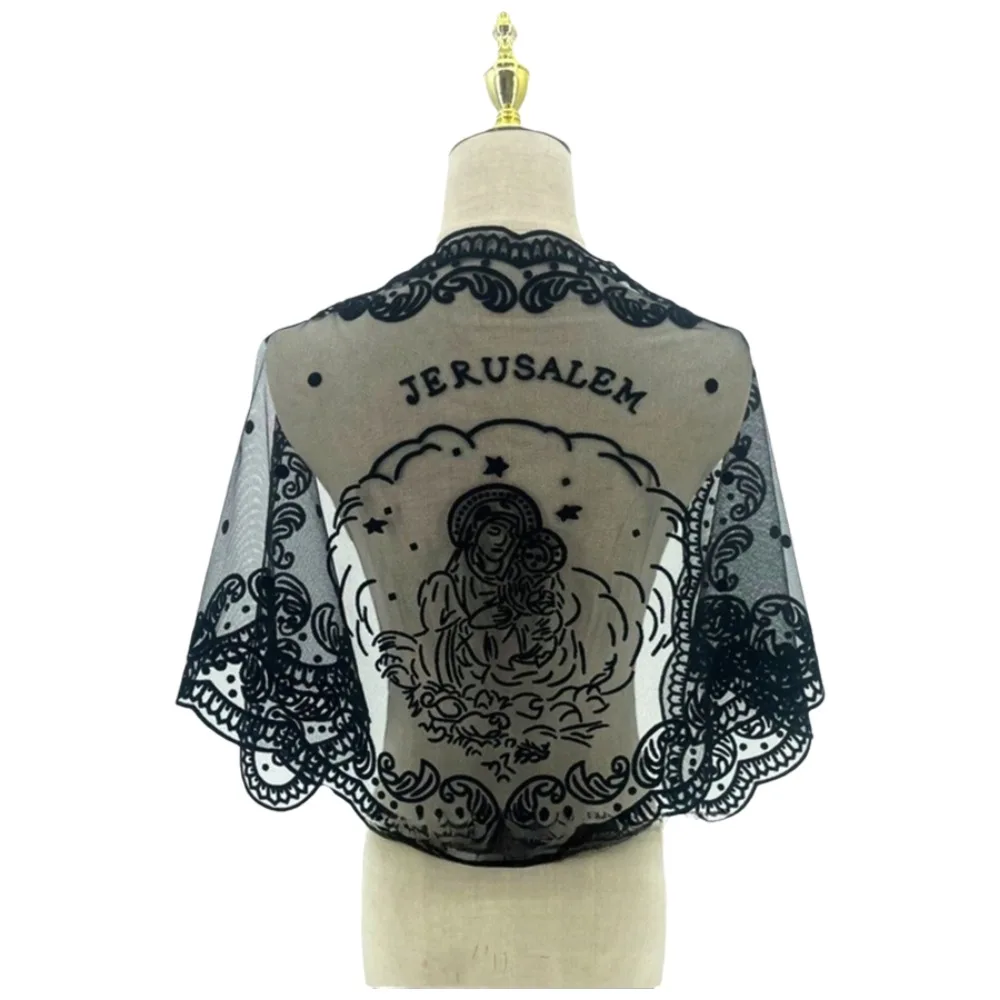 

Fashion Hollow Out Lace Scarf Shawl Embroidery Thin Hair Scarf Headband Foulard Bandana Wedding Accessories