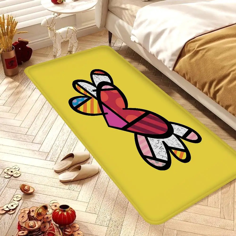 B-Britto Art Door Mat Washable Non-Slip Living Room Sofa Chairs Area Mat Kitchen Doormat Area Rug