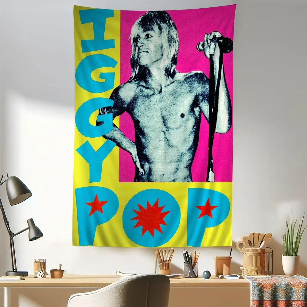Iggy Pop Band hängen böhmischen Wandteppich böhmischen Wandteppiche Mandala billige Hippie Wandbehang