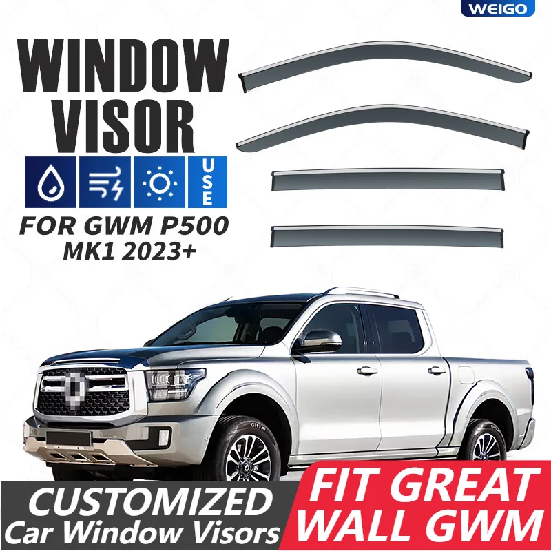 visiere-de-fenetre-de-voiture-pour-great-wall-gwm-p500-pickup-2023-abri-d'auvent-pare-brise-fenetre-laterale-pare-soleil-de-pluie-accessoires-automobiles