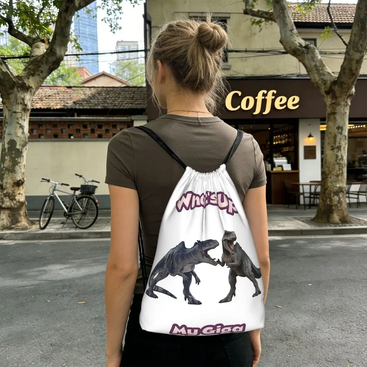 Game Ark Survival Evolved What's Up My Giga Sacs à dos portables à cordon de serrage, sac de sport, sacs à livres, sacs d'école pour homme et femme
