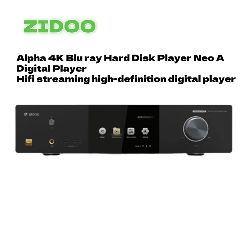 ZIDOO Alpha 4K Blu ray Hard Disk Player Neo A Digital Streaming HiFi HD Digital Player