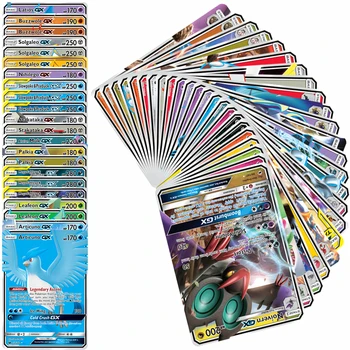 60 pz Inglese Carte Pokemon Tag Team EX GX MEGA VMAX V VSTA Pikachu Evoluzioni Flash Card Gioco Carte Trading Carte da collezione