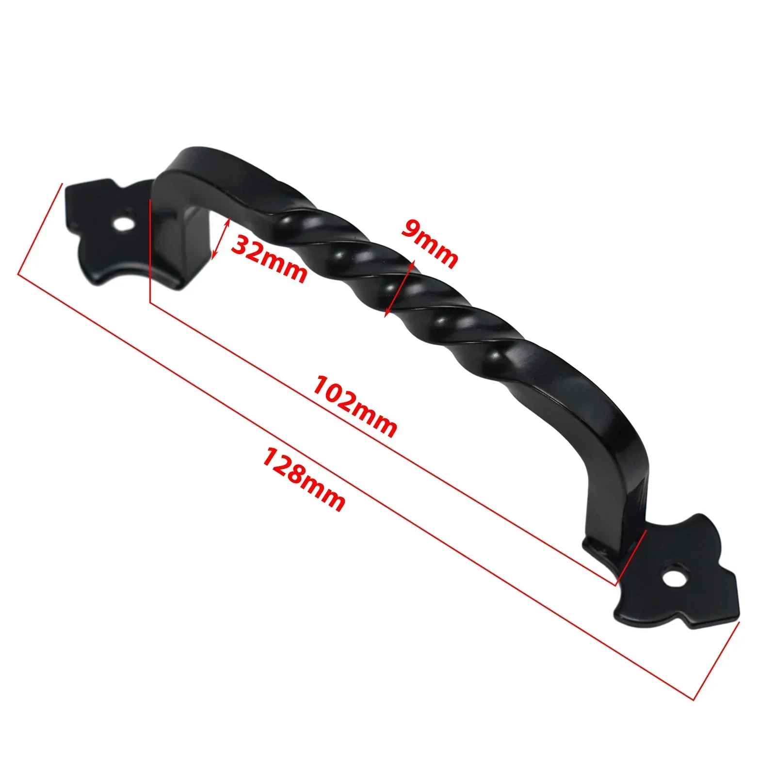 Door Handle Vintage Black Carbon Steel Barn Door Handles Perfect for Wooden Garden Doors and Shed Cabinet Doors