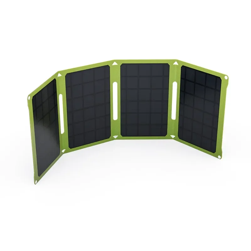 30W Quick Charge Portable Foldable Solar Panel Charger Multifunctional Ultrathin Hiking High Convert Rate