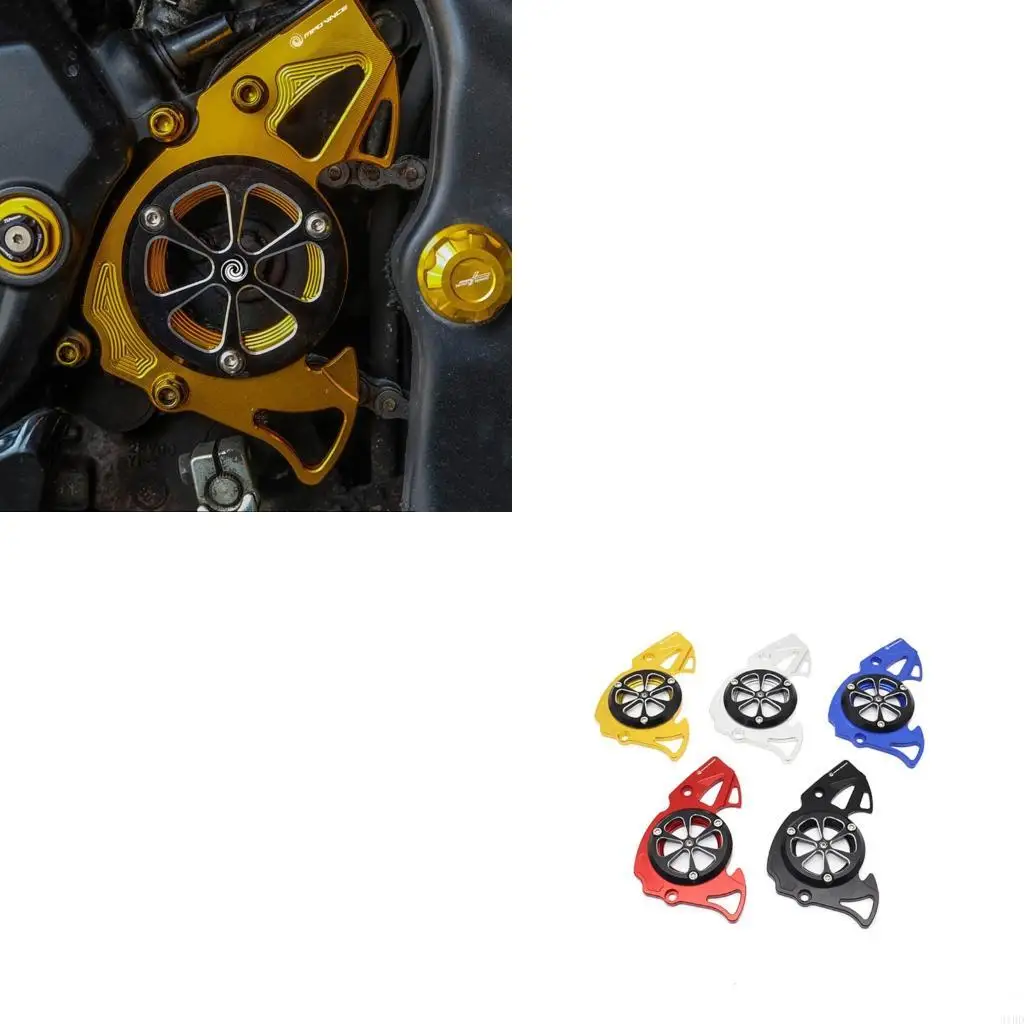   Aluminum Alloy Front Chain Sprocket Guard Protector Cover Dustproof Motorcycle Gear Cover For 15 3 4 R15M MT15 XSR155
