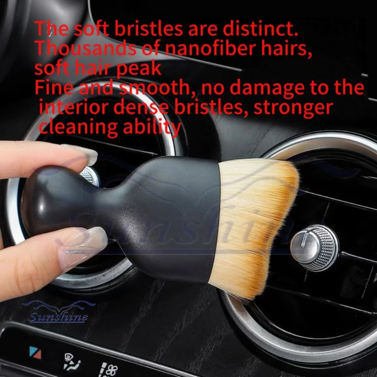 

Car Air Vent Cleaning Soft Brush with Casing Car Interior Cleaning Tool Artificial Car Brush Car Crevice Dusting Car Detailing