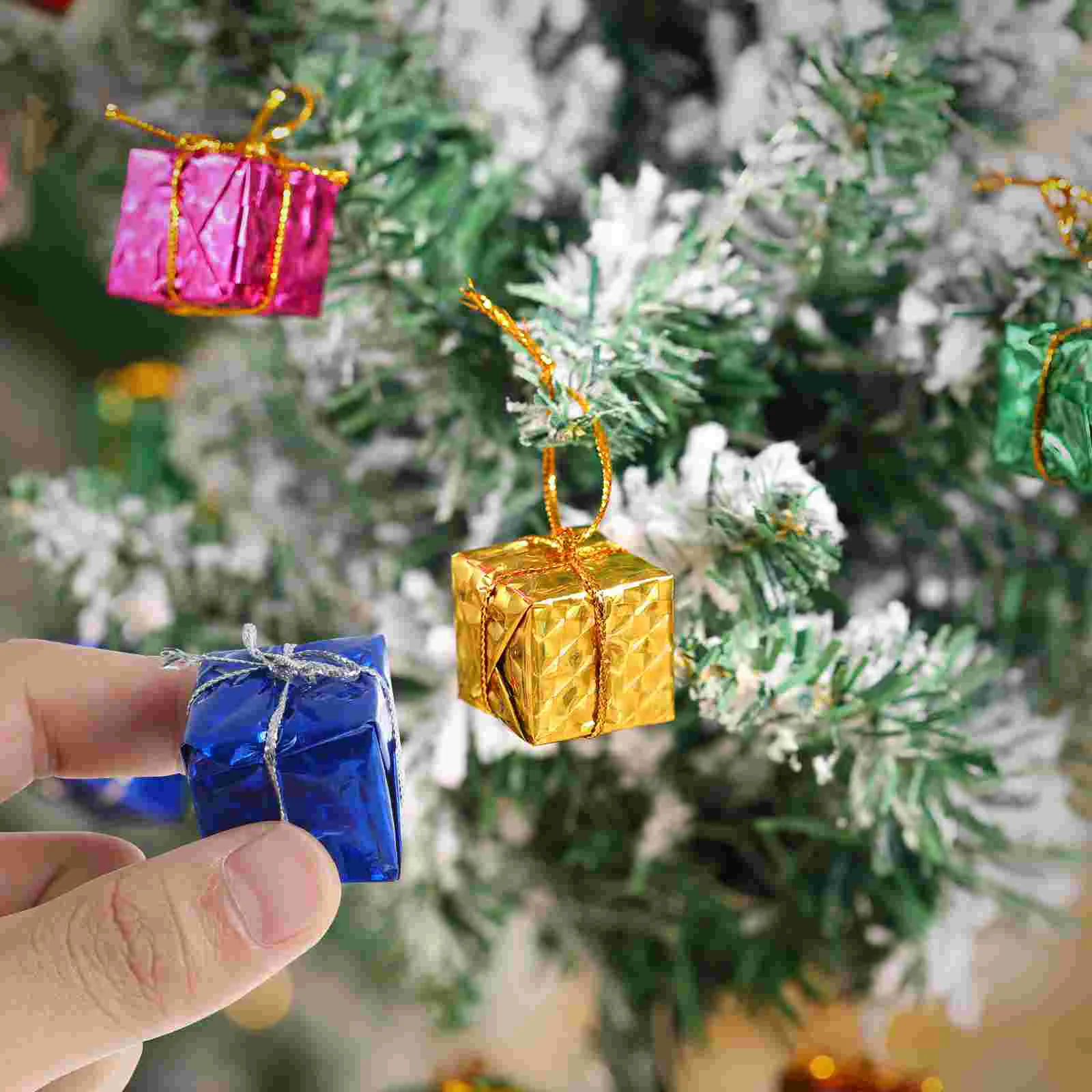 24 Pcs Tiny Boxes Christmas Presents Xmas Decor Tree Charms Ornaments Shirt for