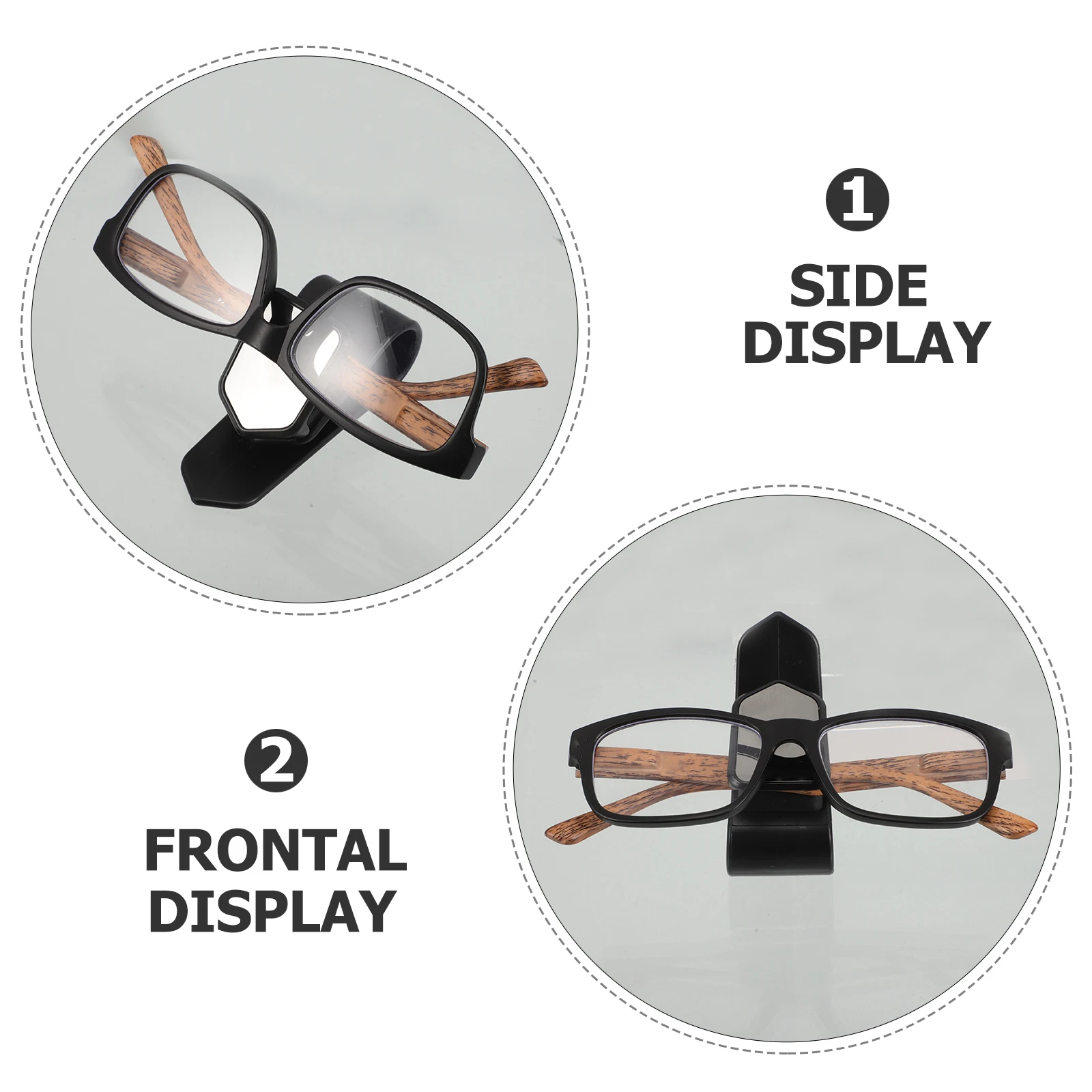 

2pcs Sunglasses Holder For Car Visor Glasses Eyeglass Clip Ticket Card Storage Organizer Universal Durable Auto Interior