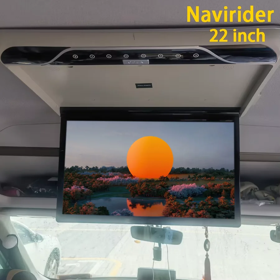 22 Inch Car Roof Ceiling Monitor Universal MP5 Overhead Screen WIFI HDMI USB Multimedia Video Player Car Entertainment System