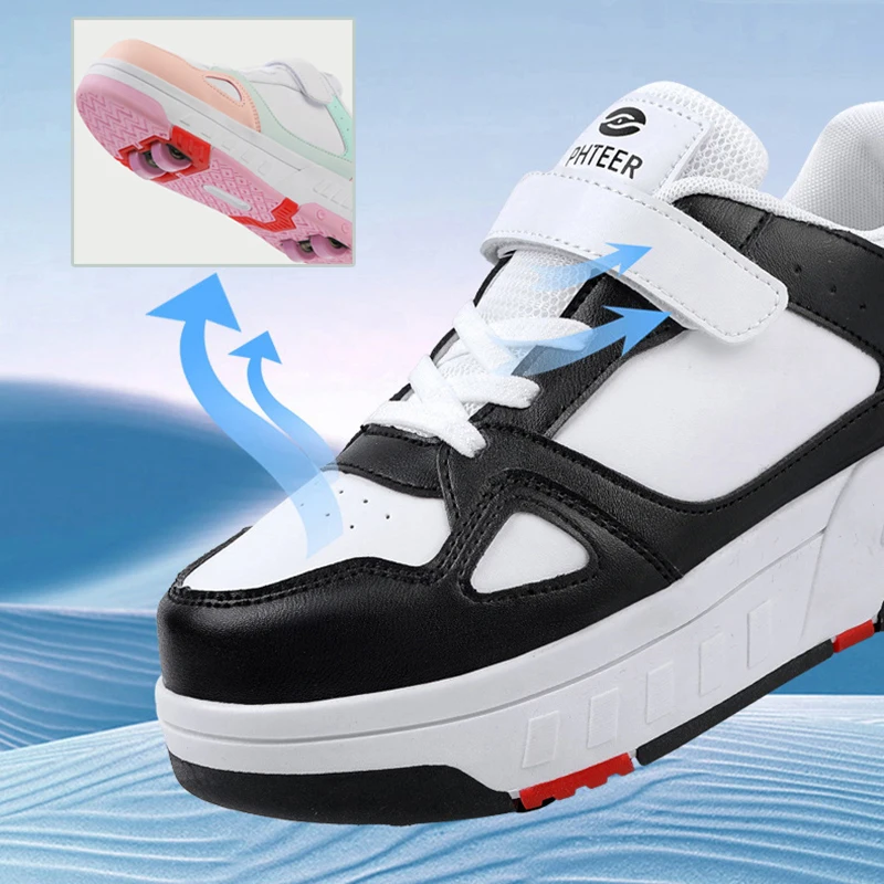 

Outdoor roller skates for students Children's four-wheeled wheel shoes multifunctional sports shoes with removable wheels