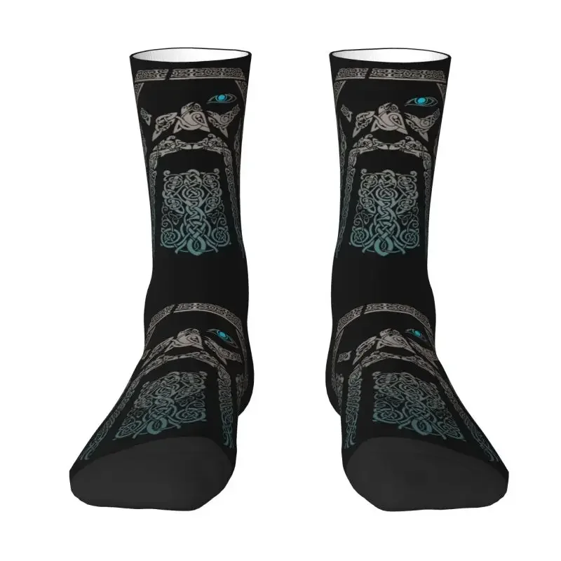 

Fun Printed Vikings Valhalla Socks for Men Women Stretch Summer Autumn Winter Norse Mythology God Crew Socks