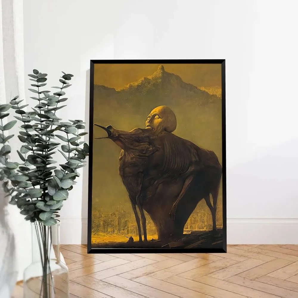 Zdzislaw Beksinski plakat artystyczny klasyczny Vintage plakaty Vintage Room Home Bar wystrój kawiarni dekoracje domowe w stylu nordyckim