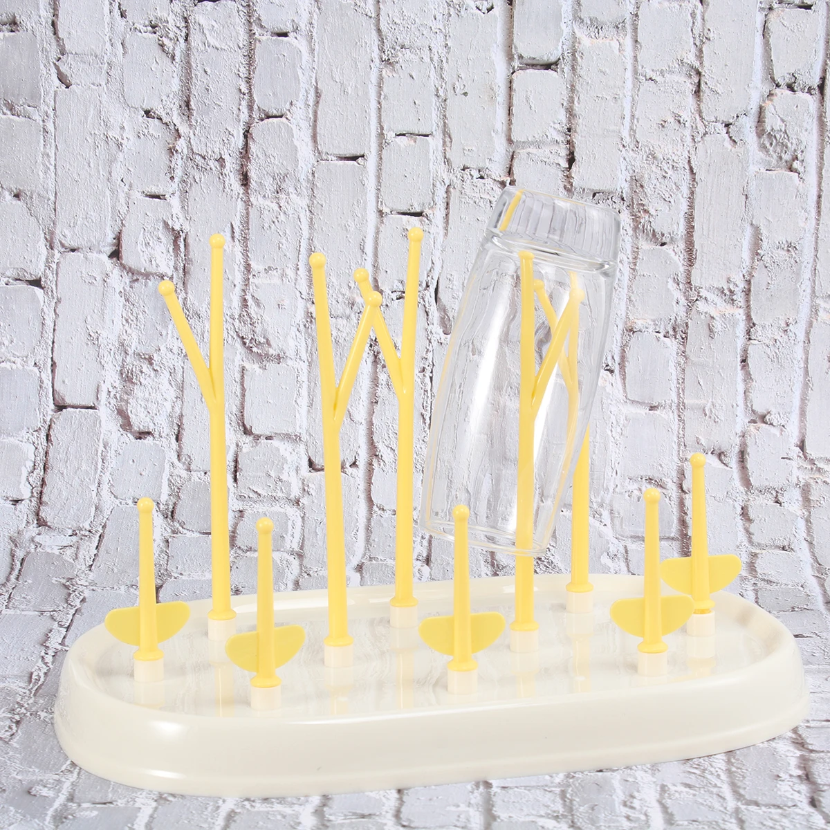 

Sturdy Baby Bottle Drying Rack Eco-Friendly Plastic Compact Design -Saving Holds Various Sizes Flexible Branches
