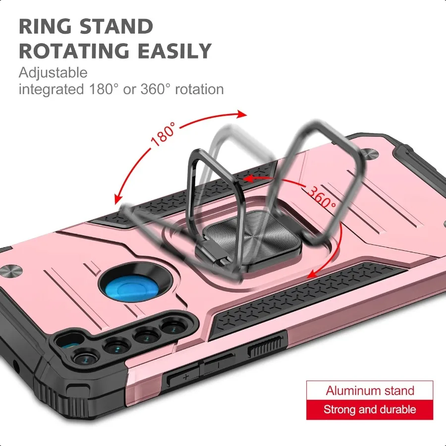 حافظة هاتف Asuwish لهاتف Xiaomi Redmi Note 8 مع غطاء واقي شاشة من الزجاج المقسى وحامل حلقي وحامل حماية هجين نحيف