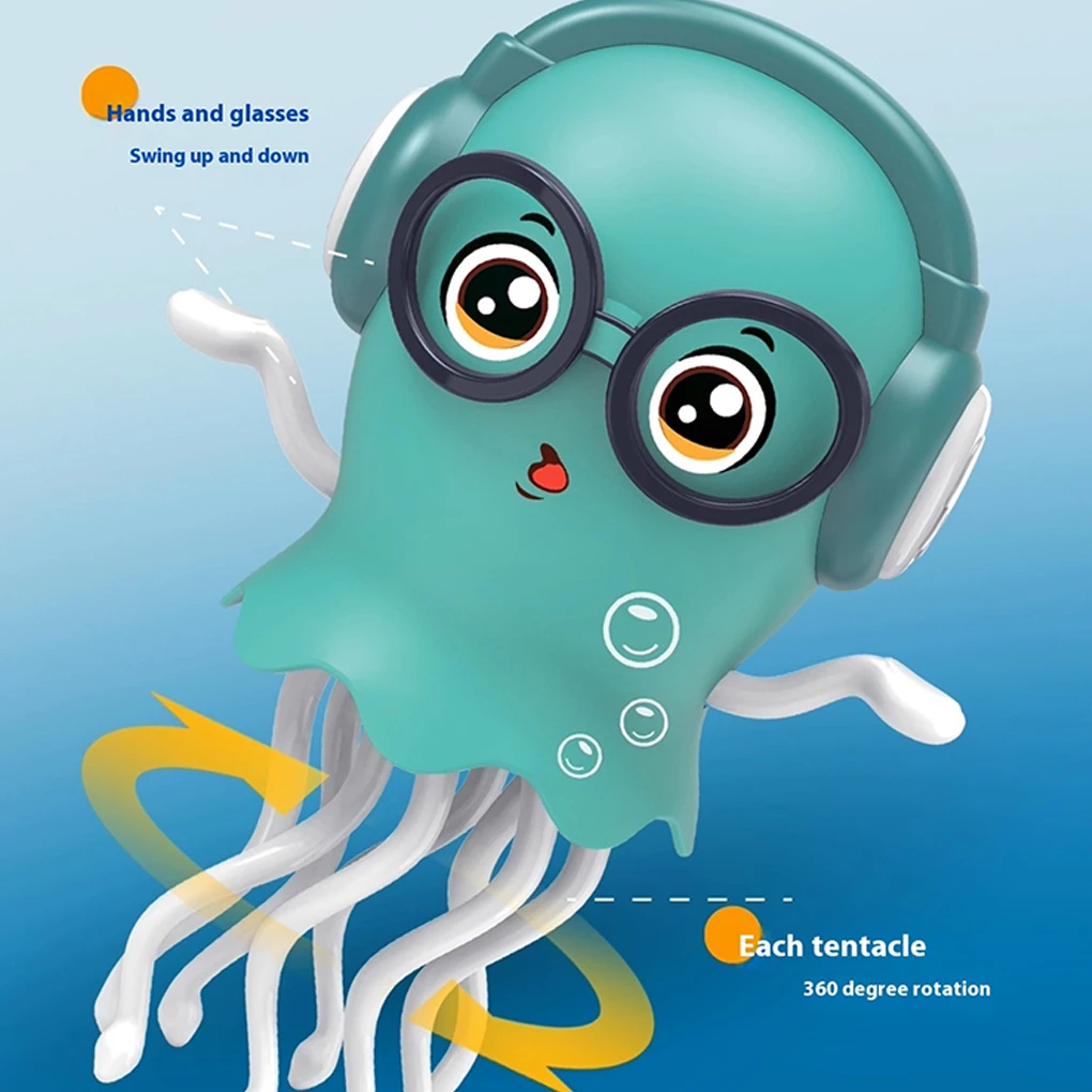 Cartoon Electric Dancing Octopus Baby Toy Crawling Walking   Automatic Obstacle Avoidance Dancing Jellyfish for Kids Toys