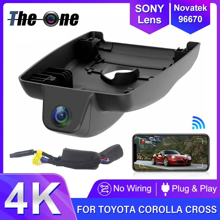 New! 4K 2160P Car DVR Wifi Video Recorder Dash Cam Camera Easy Installation UHD 2160P For Toyota Corolla Cross 2022 DashCam