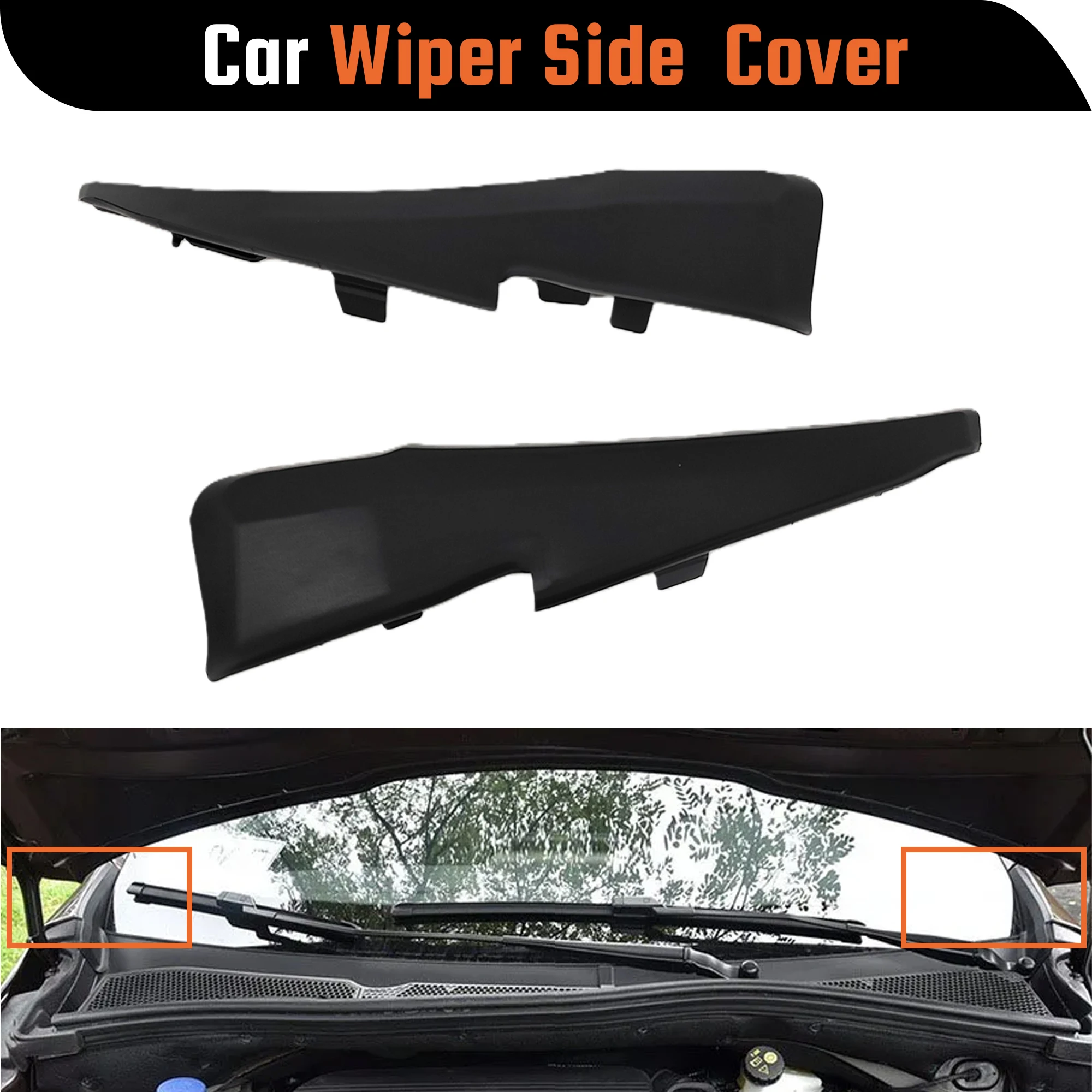Car Front Windshield Wiper Side Extension Trim Cover For Peugeot 208 I 2008 I 2012 2013 2014-2019 Windshield Wrap Corner Trim