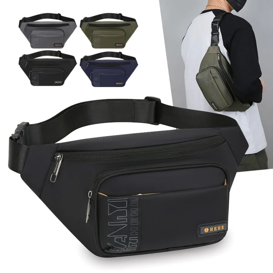 

【Новый стиль】Мужская модная универсальная поясная сумка для активного отдыха, водонепроницаемая сумка из ткани Оксфорд - многослойная нагрудная сумка-рюкзак для мужчин.