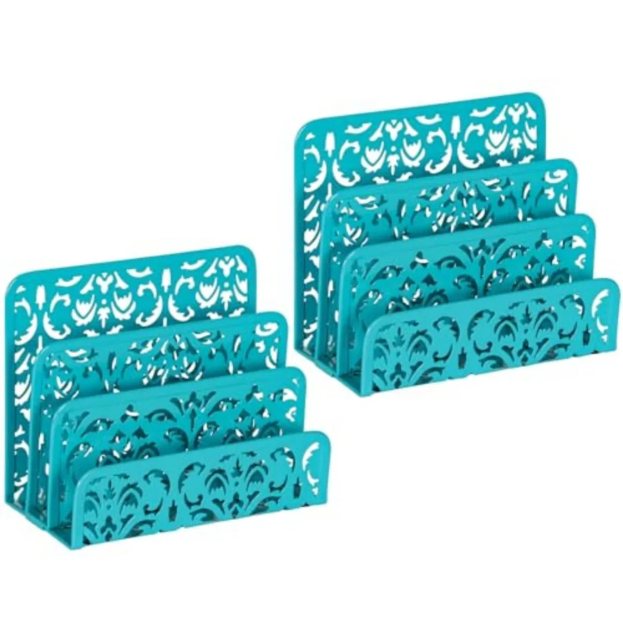 

Mail Organizer Countertop 2pc Desk Mail Sorter for Envelope 3-Slot Vertical Letter Holder for Office, Home, School