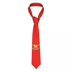 Formal British Army Flag Badge Neck Tie Men Personalized Silk United Kingdom Coat of Arms Necktie for Business Cravat