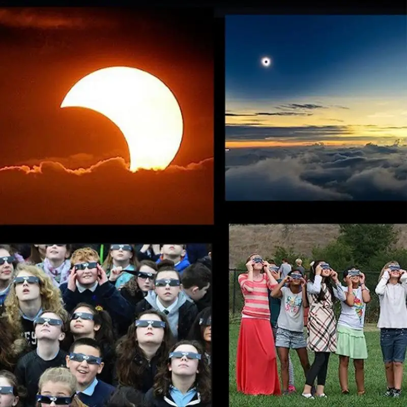 Eclipse Glasses 2024 Safe Framed Eyeglasses For Direct Sun Viewing Full Frame Glasses For Watching Solar Eclipses For Educators