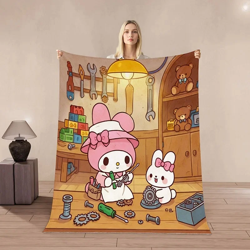 Pompompurin Flannel Throw Blanket, 3D Spring Greenhouse Print Cozy Blanket, Lightweight Warm Blanket For Bedroom Living Room Tra