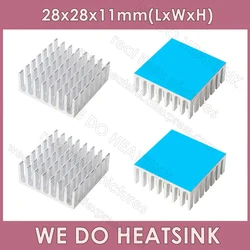 WE DO HEATSINK 28x28x11mm Without or With Thermal Pad Cooler Radiator Aluminum Heat Sink Metal Slotting For Cooling 28mmx11mm