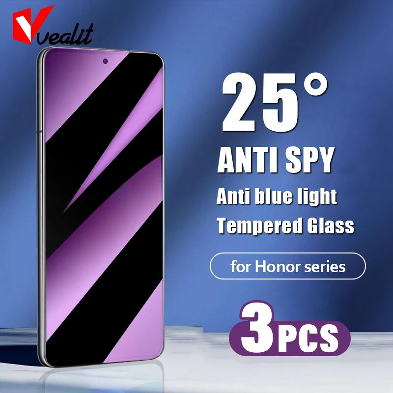 

1-3PCS Anti Blue Light Privacy Glass For Honor X8B X8A X8 X7B X7A X7 X6A X6 Screen Protectors For Honor 90 GT 200 Lite Glass