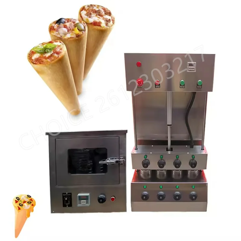 

Commercial 4 Cones Spiral Pizza Cone Molding Moulding Machine Pizza Cone Making Forming Maker Rotary Pizza Cone Oven