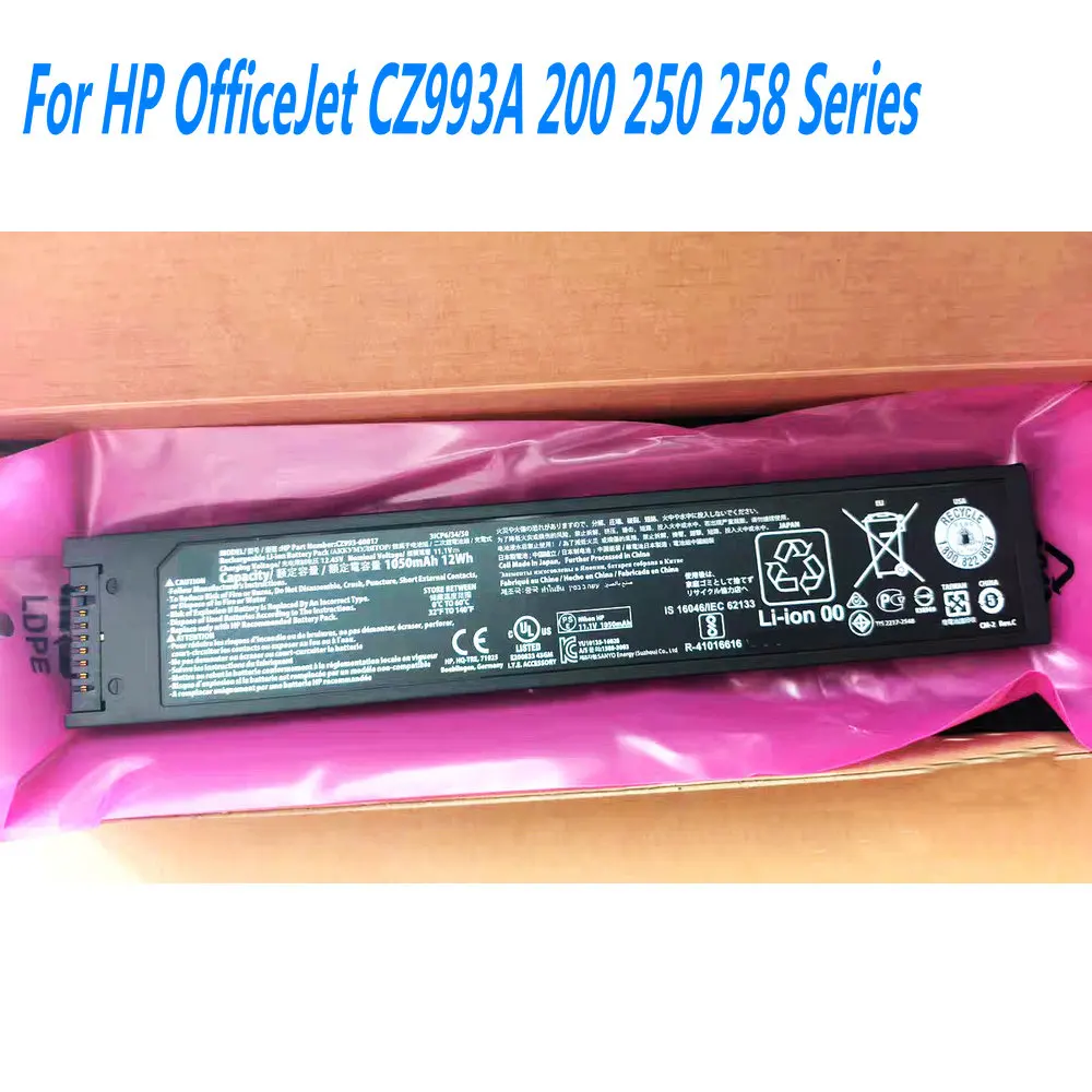

11,1 В, 12 Втч, 1050 мАч M9L89A CZ993-60017 Аккумулятор для мобильных принтеров серии HP OfficeJet CZ993A 200 250 258