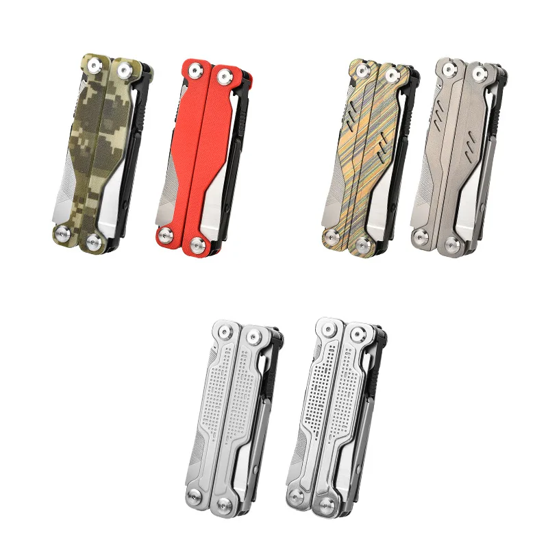 Titanium alloy multi-functional pliers, camping tools, outdoor self-defense multi-functional finishing