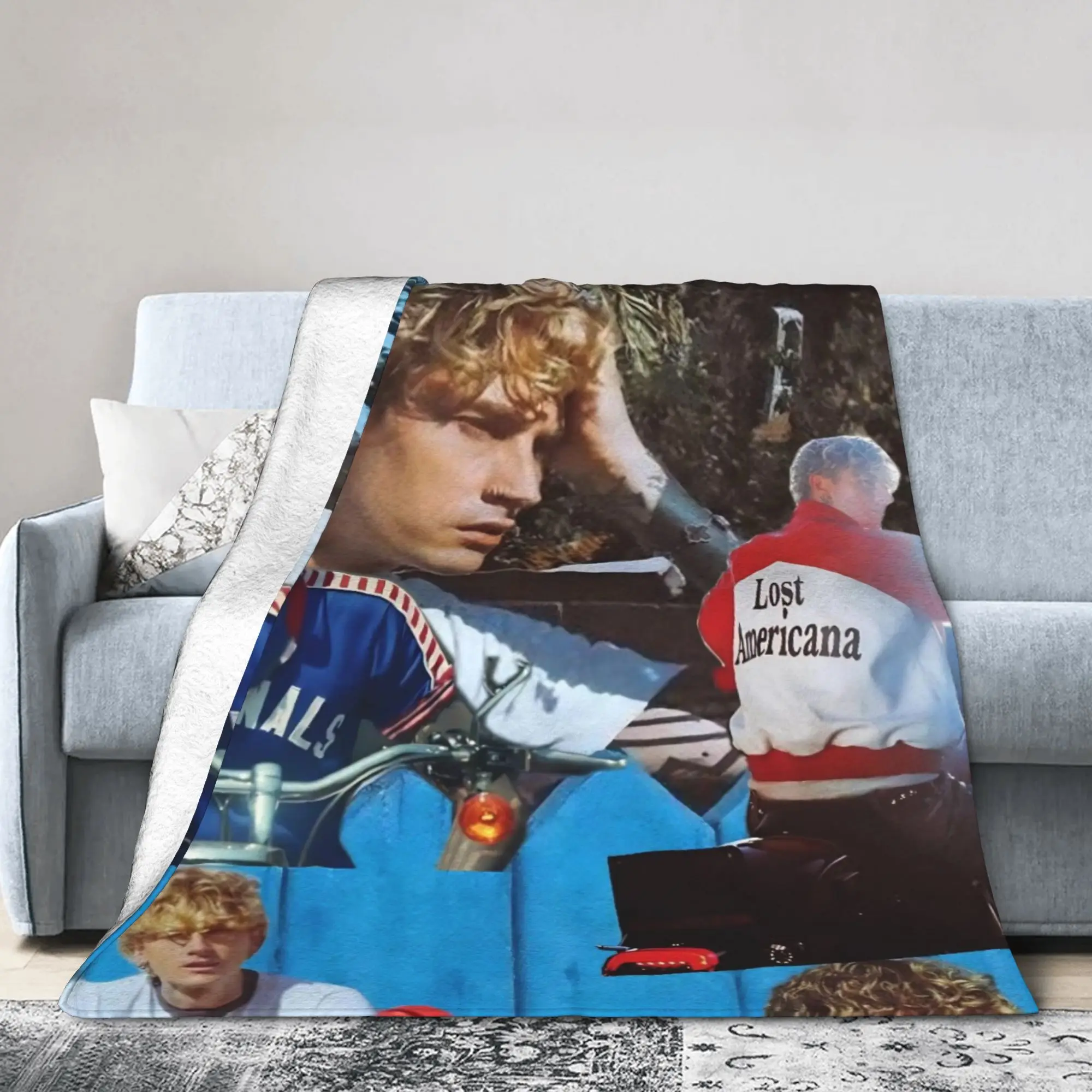 

New MGK Lost Americana Tour 2025-2026 Blanket Lightweight Thin Flannel Cozy Throw Blankets Machine Washable