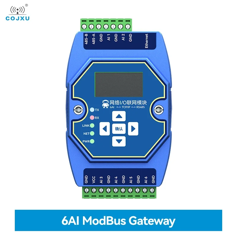 

Multi-Channel Analog and Digital Acquisition Control COJXU ME31-XAXX0600 6AI RJ45 RS485 Modbus TCP/IP to RTU Real-Time Display