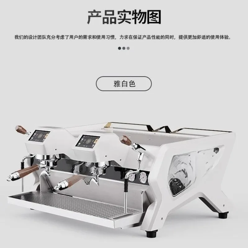 Double head coffee machine, double boiler system semi-automatic coffee machine