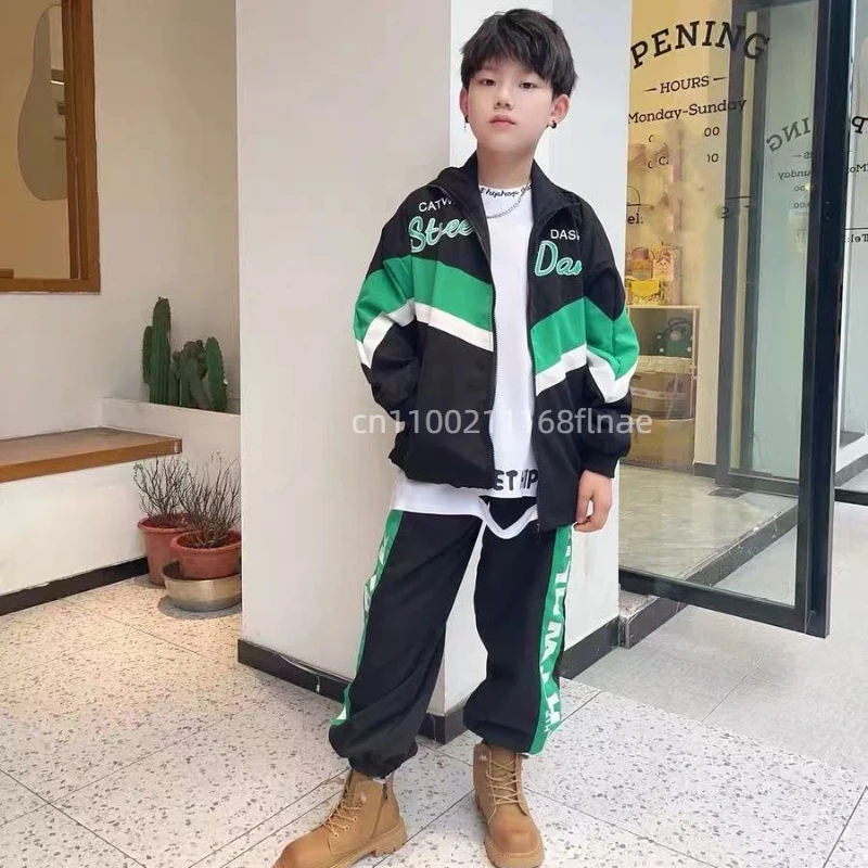 Street Dance-Kleidung für Kinder, Jazz-Tanz-Performance-Kostümset für Mädchen der Marke Hip-Hop, T-Bühnen-Modenschau-Kostüm