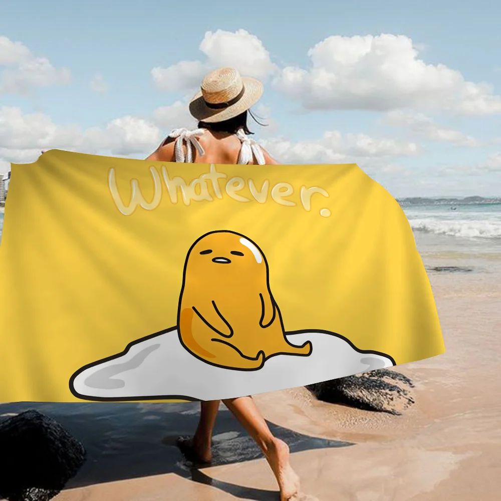 Cute G-Gudetama Towel Microfiber Beach Towel Absorbent Quick dry Soft Yoga Swimming Resort Mountain Climbing Towel