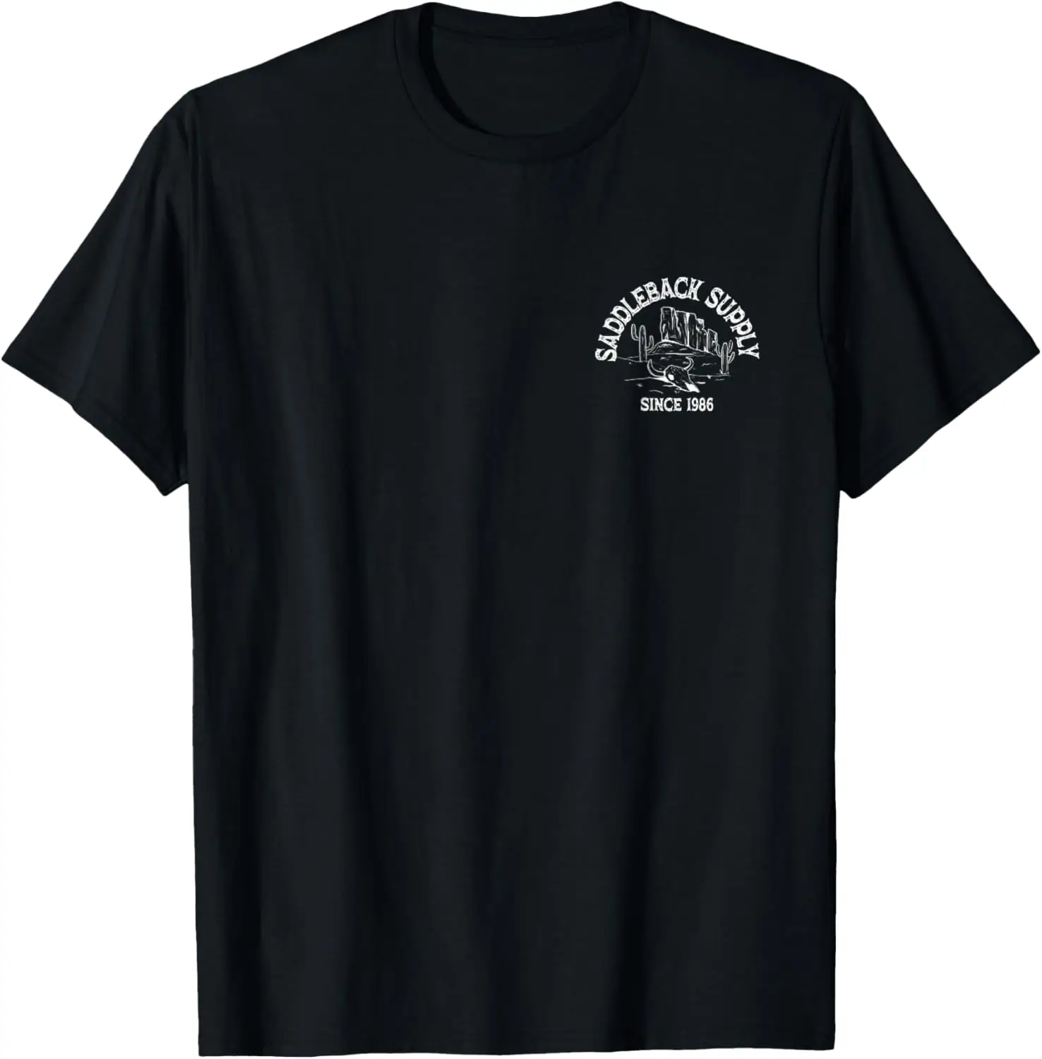 T-shirt blanc avec logo du désert de matéridleback Forsaken, vêtement graphique