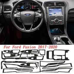 For Ford Fusion 2017-2020 5D Carbon Fiber Sticker Inner Panel Trim Decals